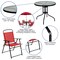 Flash Furniture 6 PC Red Umbrella Table Set with Folding Chairs GM-202012-RD-GG - alternate 5